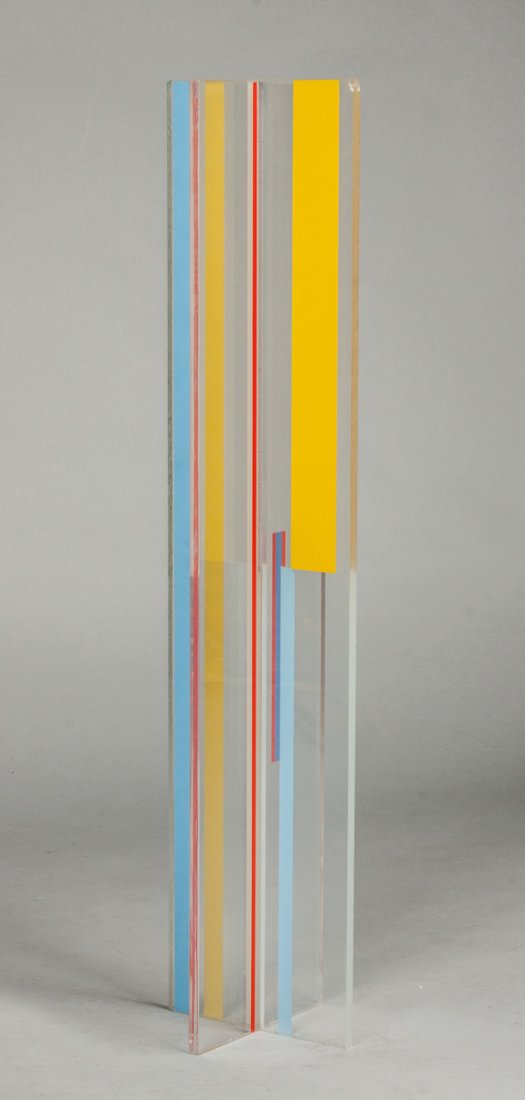 Ilya Bolotowsky (American/Russian, 1907-1981) Untitled: Ilya Bolotowsky (American/Russian, 1907-1981) Untitled Column . Screen-print on plexiglas. Inscribed Ilya Bolotowsky, 32/100. Ht. 30". Richard Brush Collection, Rochester, NY.