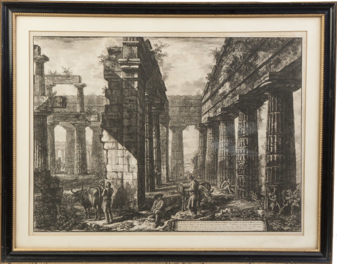 Giovanni Battista Piranesi, Ruins: Giovanni Battista Piranesi, Ruins. Engraving. Image: 19 1/2" x 27". Dietz family, Fayetteville, NY.