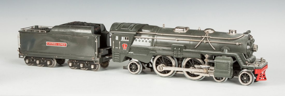 Lionel Standard Gauge Gunmetal 392E Engine & 392W: Lionel Standard Gauge Gunmetal 392E Engine & 392W Tender. The Dr. Richard & Jill Pope Collection.