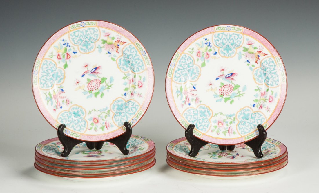 Set of 11 Minton Plates: Set of 11 Minton Plates. Dia. 9"