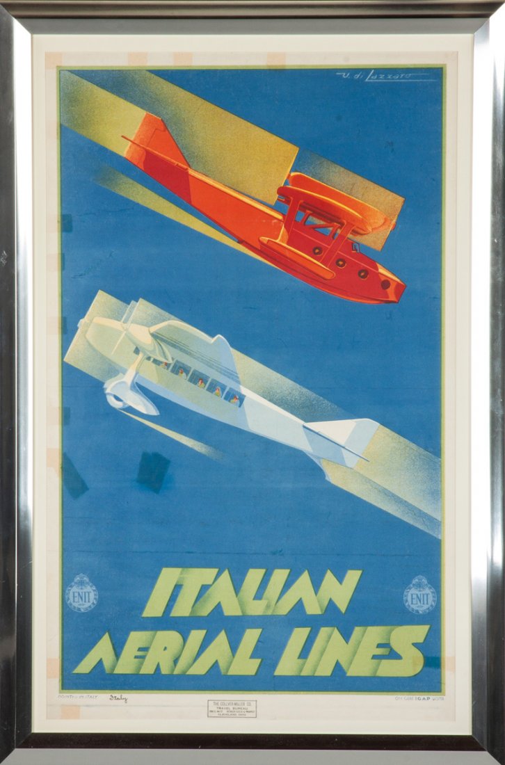 Italian Aerial Lines Vintage Poster (1 of 3)