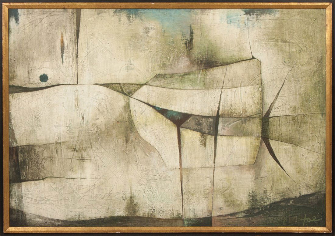 Hans Jaenisch (German, 1907-1989) "Green Landscape" (1 of 4)