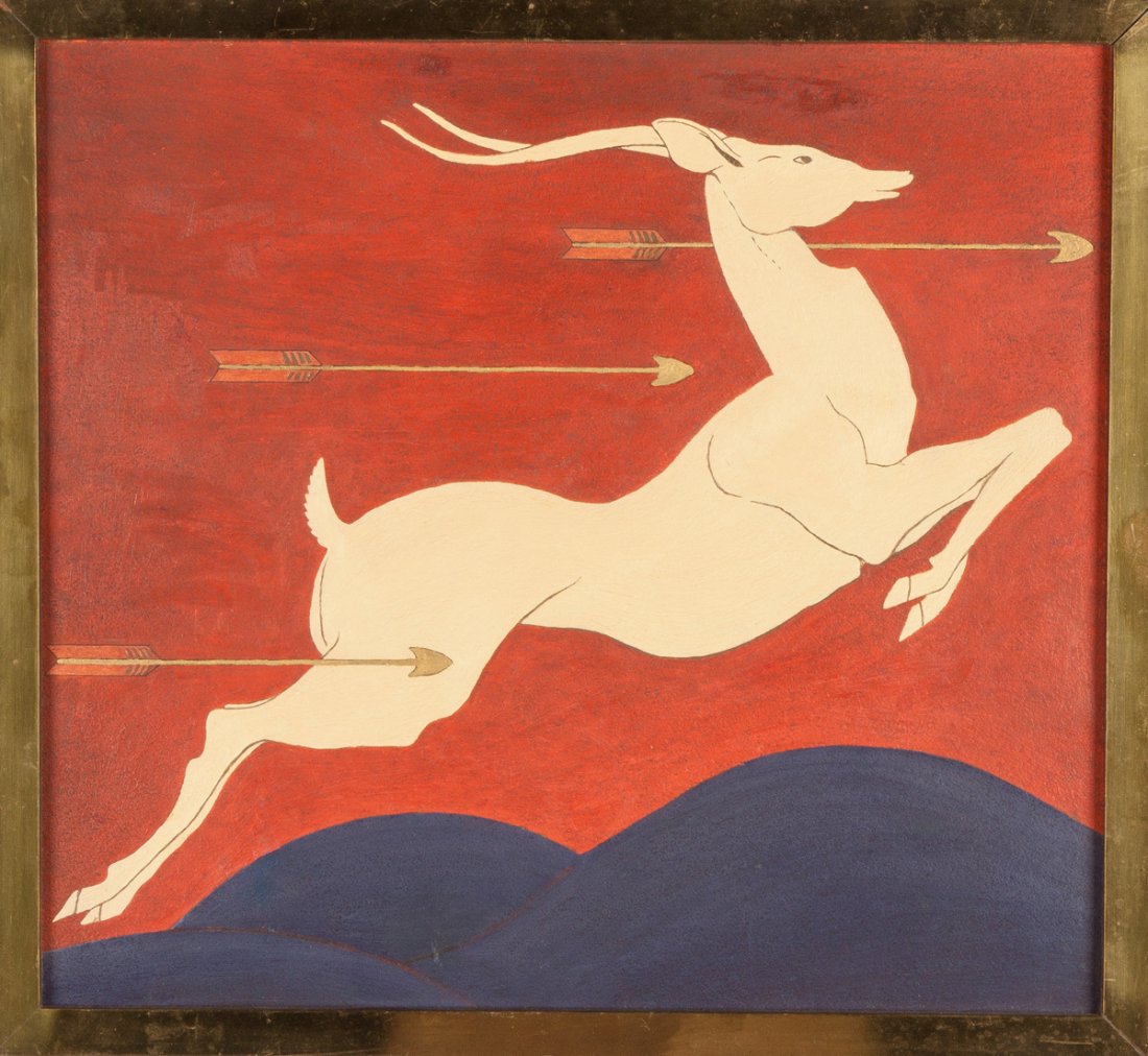 Art-Deco Painting of a Gazelle (1 of 1)