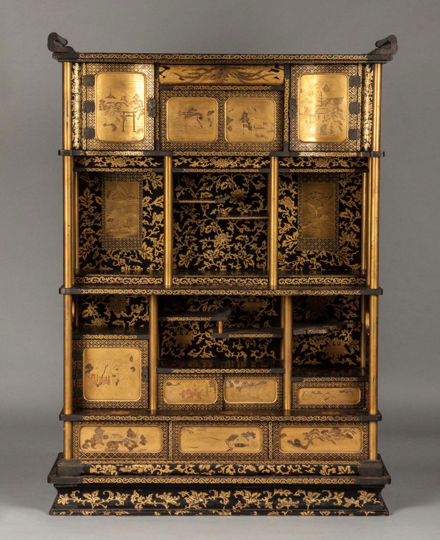 Fine & Rare Japanese Lacquered Display Cabinet (1 of 3)