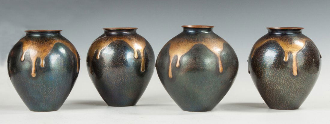 Gyokusendo of Japan Hand Hammered Copper Vases (1 of 2)