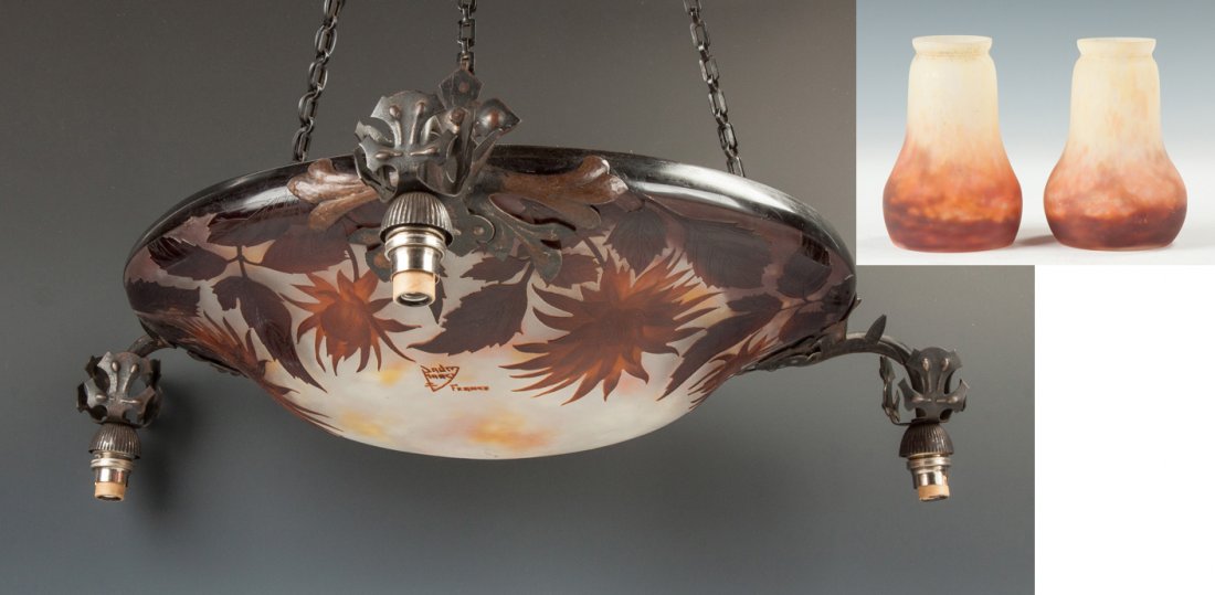 Daum Nancy Cameo Glass Hanging Fixture (1 of 2)