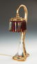 Fine Art Nouveau Gilt Bronze & Hand Painted Porcelain - 2