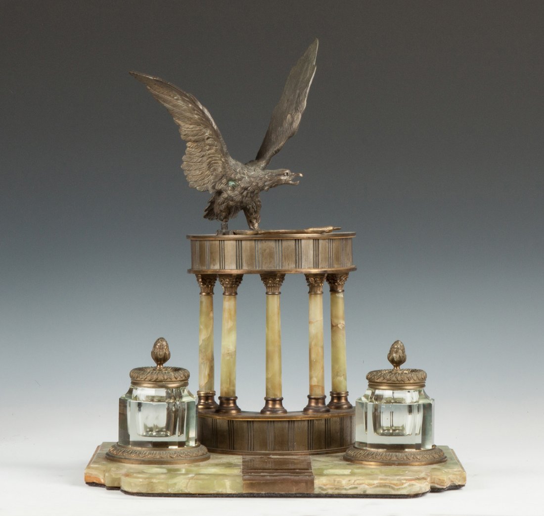 French Onyx & Bronze Desk Set (1 of 1)