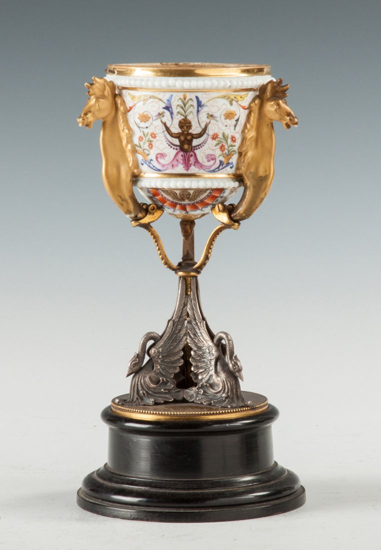 Porcelain, Silver & Brass Chalice (1 of 1)