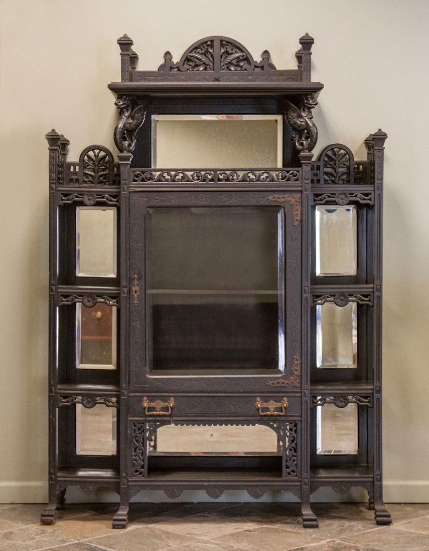Ebonized Victorian Aesthetic Cabinet (1 of 2)