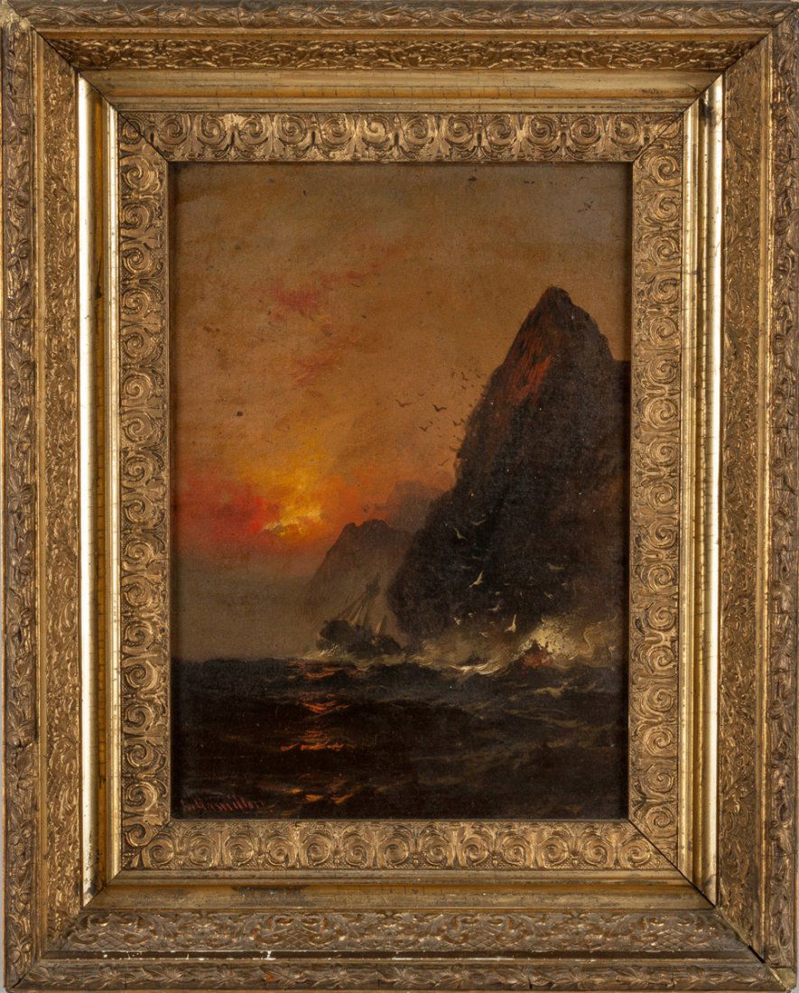 James Hamilton (American, 1819-1878) Seascape Sunset (1 of 4)