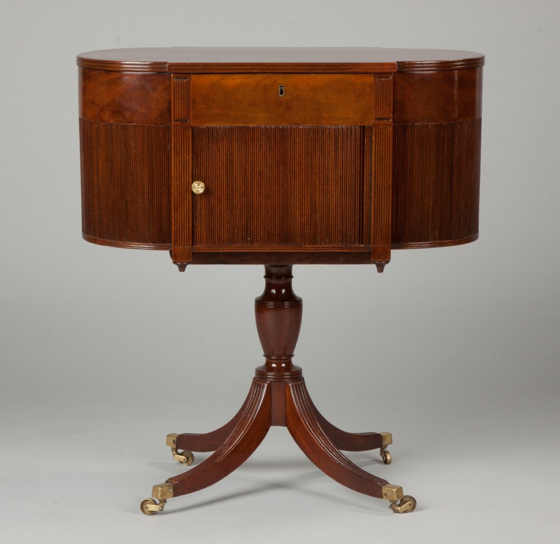 New York Tambour Mahogany Work Table (1 of 3)