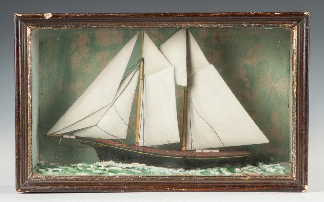 Carved & Painted Ship Diorama (1 of 1)