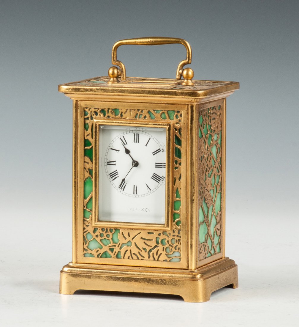 Tiffany & Co. Grape Leaf Gilt Bronze & Glass Carriage (1 of 5)