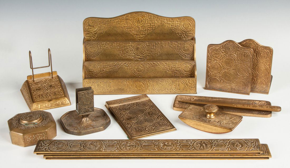 Tiffany Studios Bronze Desk Set (1 of 1)