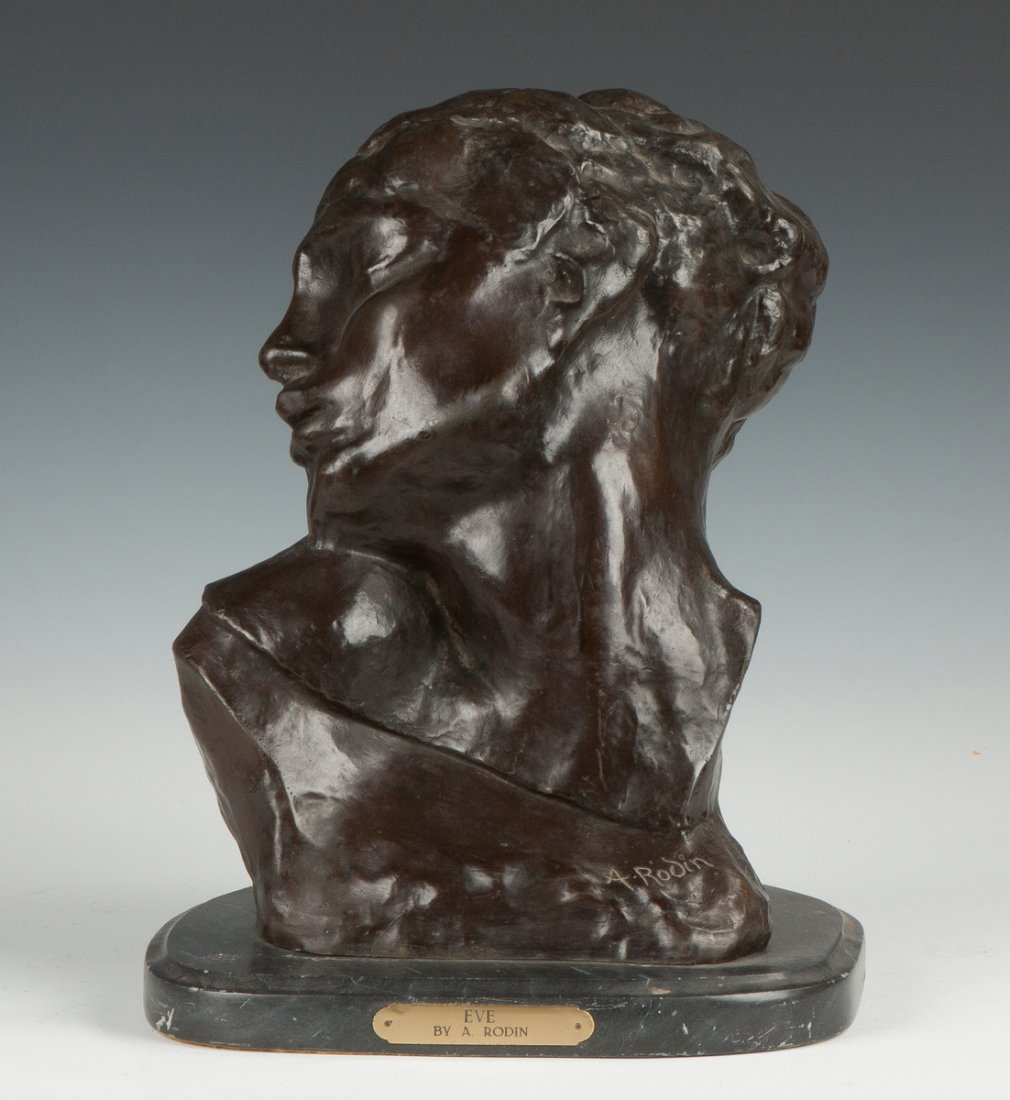 Eve by A. Rodin Recast Bronze: Eve by A. Rodin Recast Bronze Alexis Rudier, Paris foundry mark. Ht. 15"