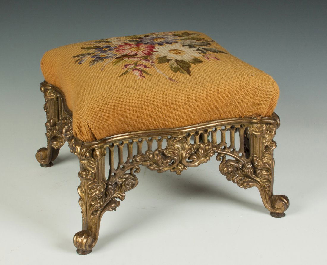 Cast Brass Foot Stool (1 of 2)