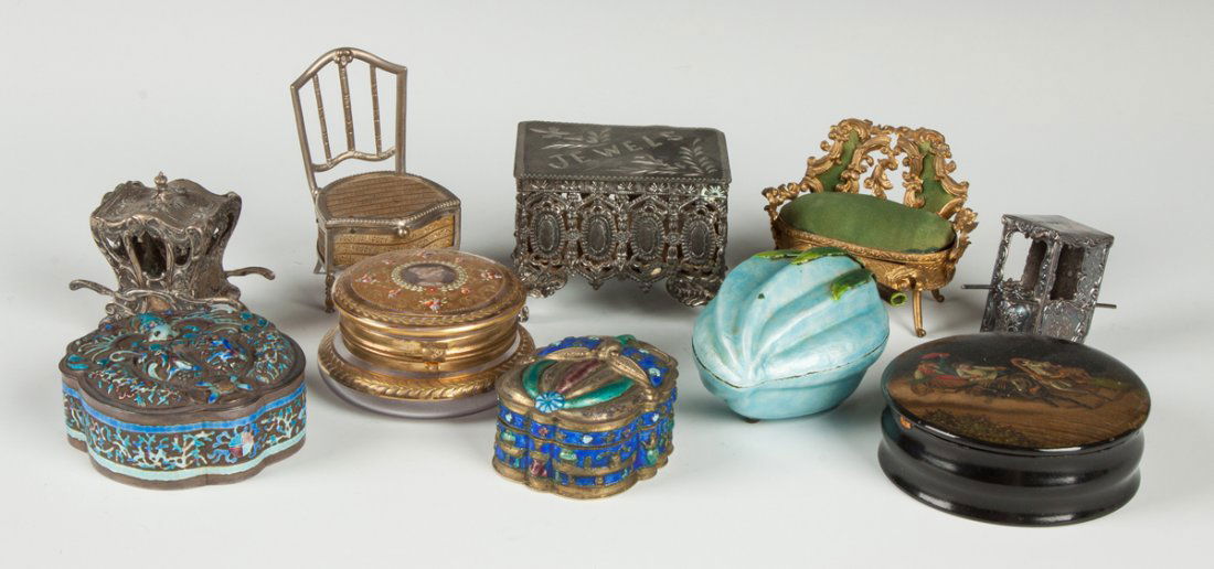 Group of 10 Dresser Objects and Boxes (1 of 1)