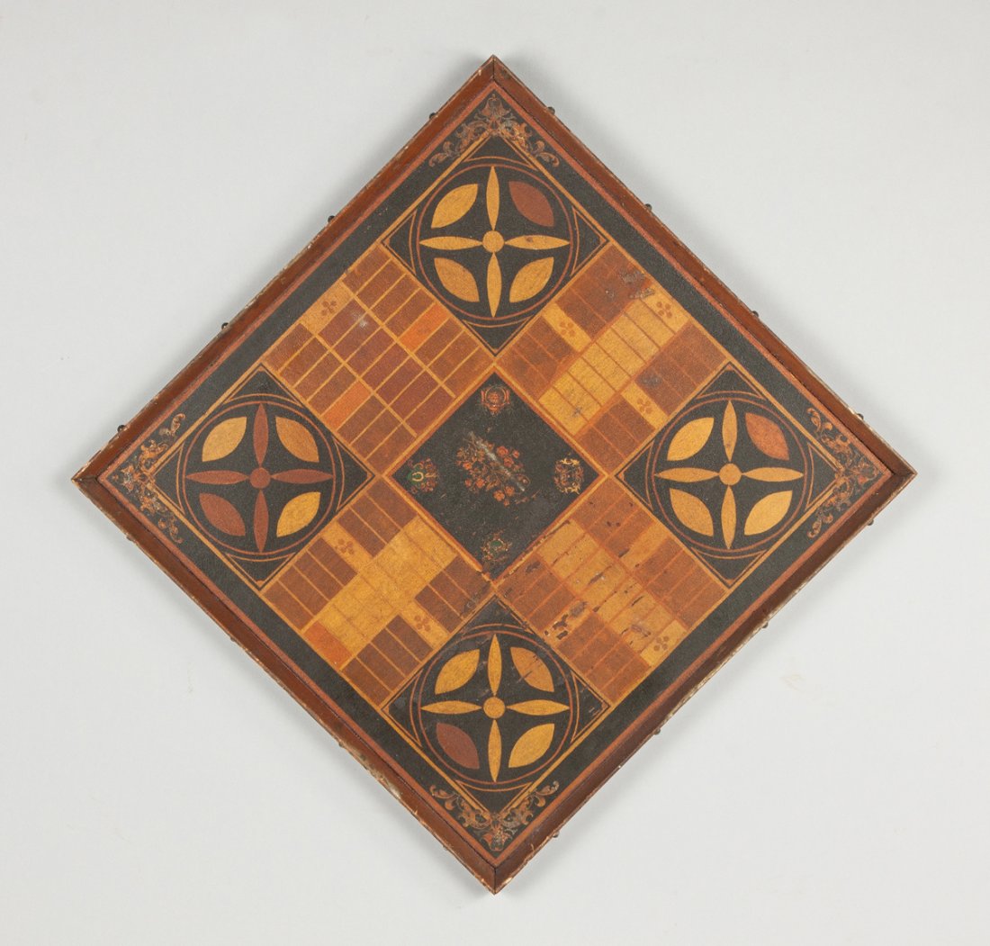 Painted Pine Parcheesi Board (1 of 2)