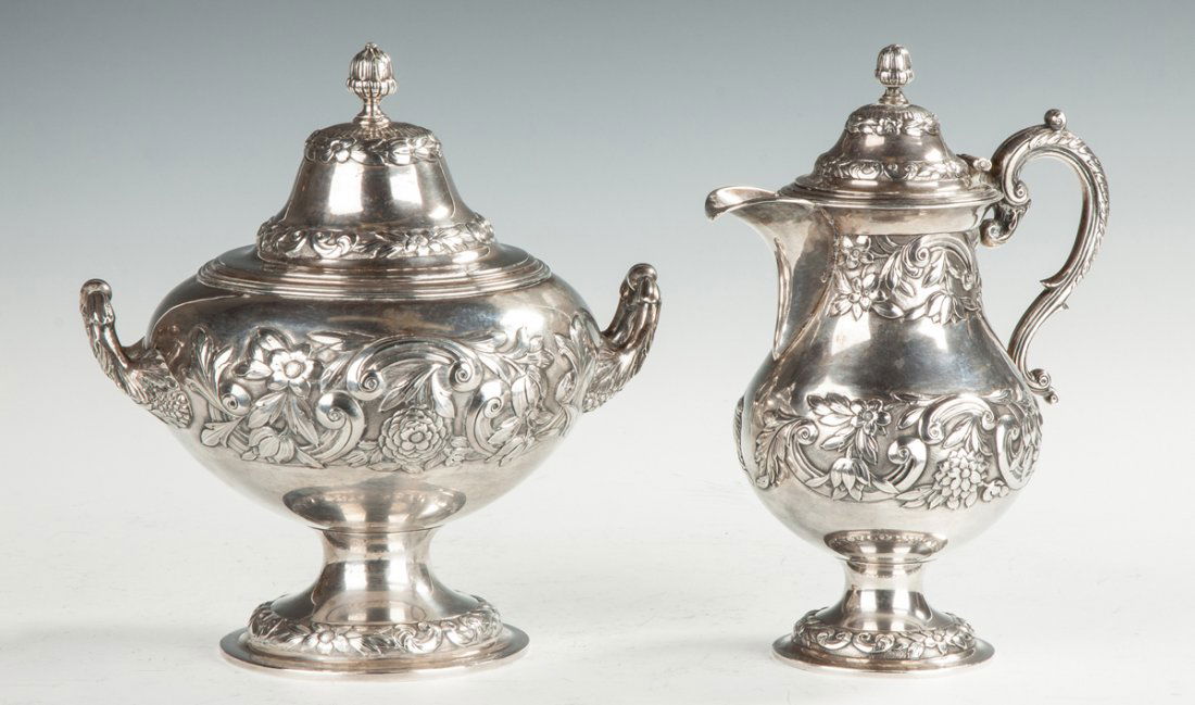 Thomas Fletcher, Philadelphia, Coin Silver Sugar Bowl & (1 of 2)