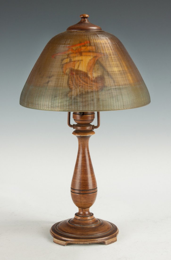 Moe Bridges Boudoir Lamp with Ship (1 of 2)
