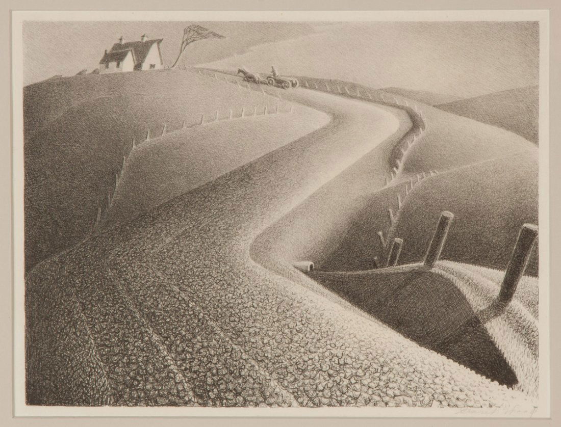 Grant Wood (American, 1891-1942) "March" (1 of 5)