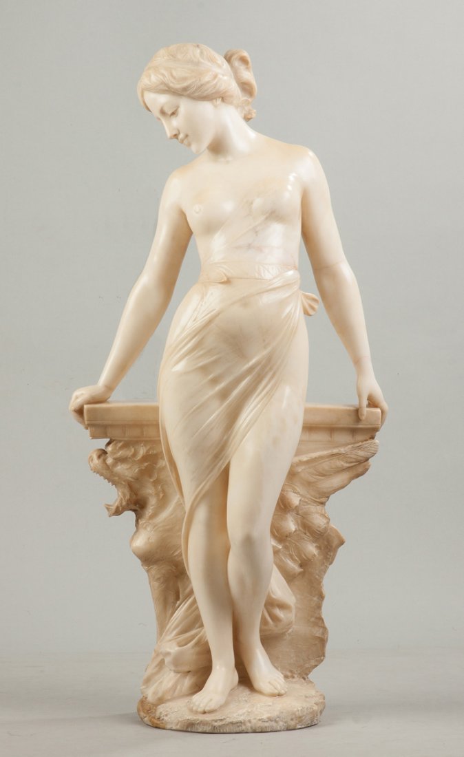 Carved Alabaster of a Woman by Griffin Table (1 of 5)