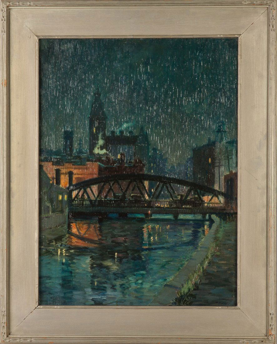 Clifford Ulp (American, 1885-1958) "Plymouth Ave. (1 of 3)