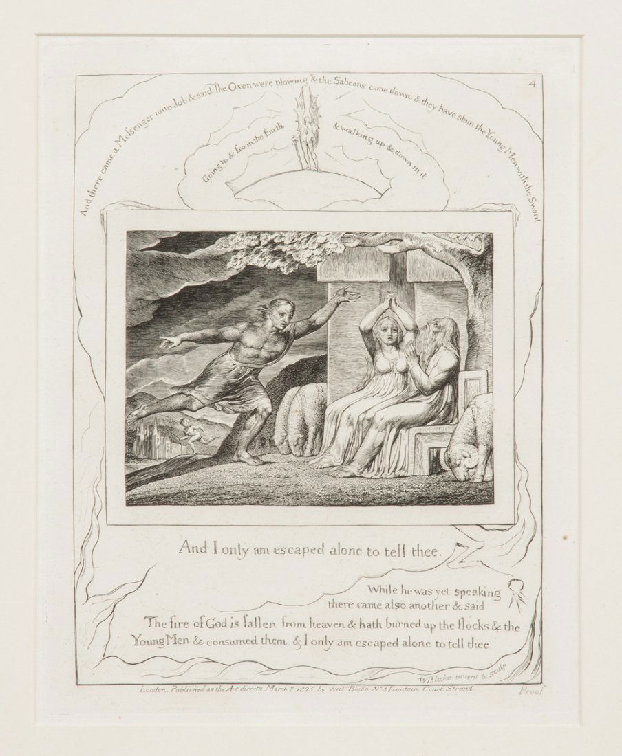 William Blake (English, 1757-1827) "Illustration IV (1 of 4)