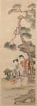 Two Chinese Watercolors on Silk - 5