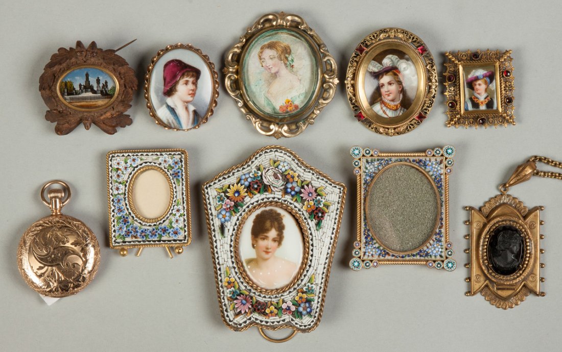 Various Miniature Frames, Brooches, etc. (1 of 1)