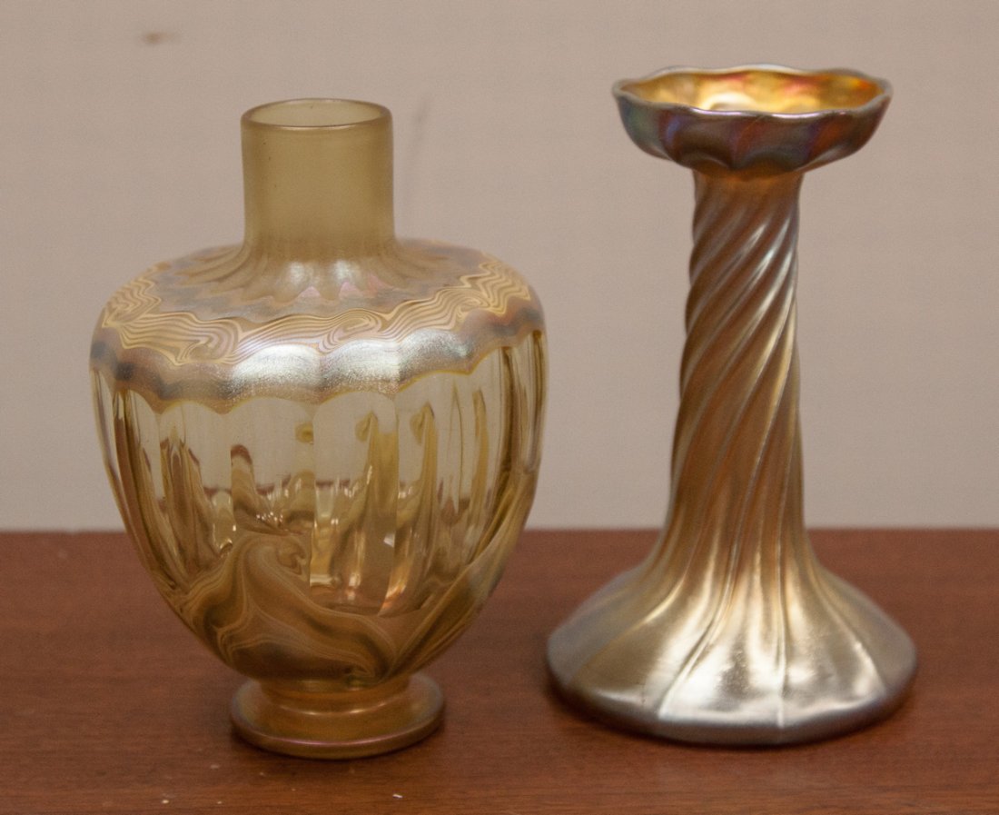 Tiffany Lamp Base & Vase (1 of 2)