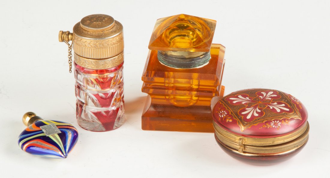 Atomizer, Pillbox, Inkwell & Perfume (1 of 1)