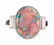 Australian Black Opal, Diamond & Platinum Art Deco Ring