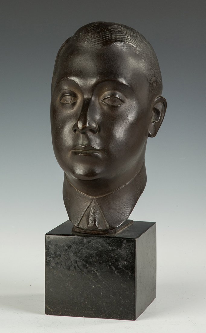 William Zorach (American, 1887-1966) Bronze Head on (1 of 4)