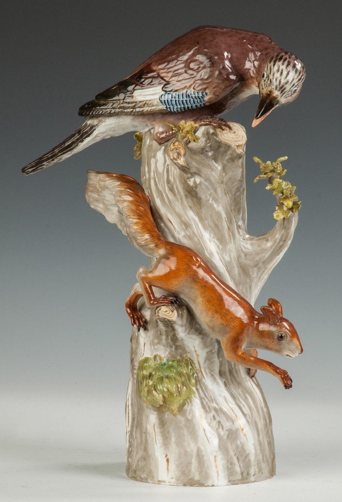 Meissen Bird & Squirrel (1 of 4)