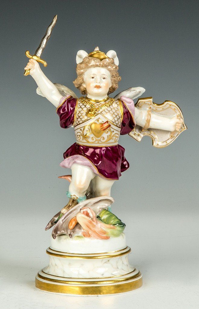 Meissen Figure of St. George Slaying the Dragon (1 of 3)
