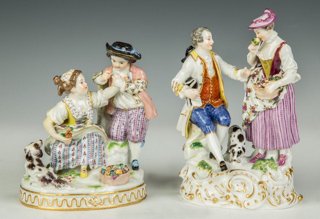 Two Meissen Figural Groups with Courting Couples (1 of 3)