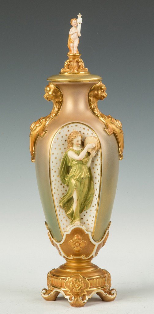 Royal Worcester Porcelain Vase Retail by Tiffany & Co., (1 of 3)