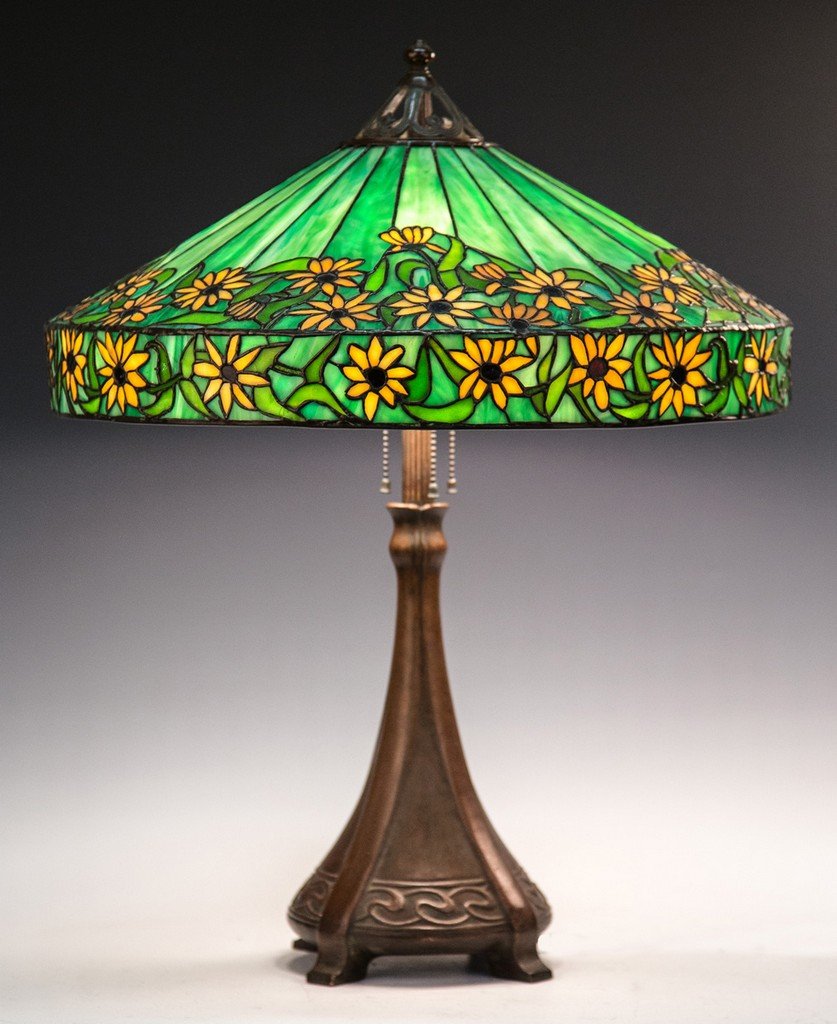 Handel Black Eyed Susan Leaded Glass Lamp (1 of 6)