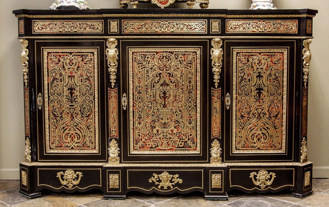 Boulle Three Door Side Cabinet (1 of 4)