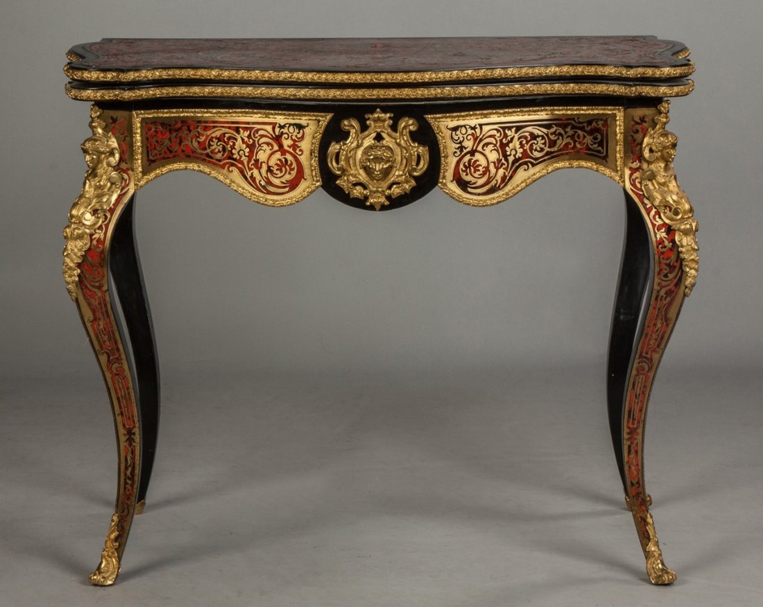 Fine Boulle and Ebonized Card Table (1 of 6)