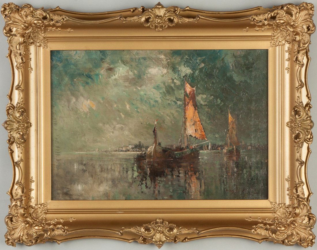 Edwin Landseer Harris (American, 1858–1901) Boats at (1 of 4)