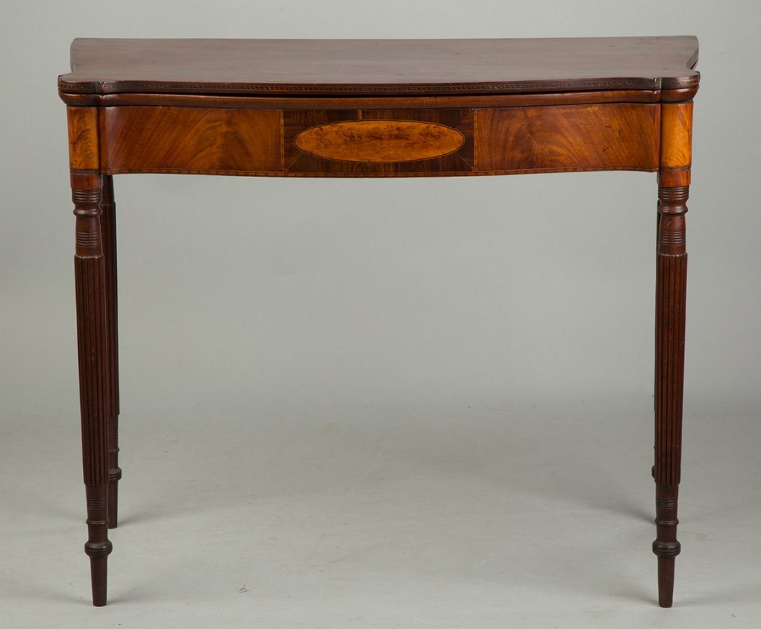 Massachusetts Sheraton Mahogany Card Table (1 of 5)