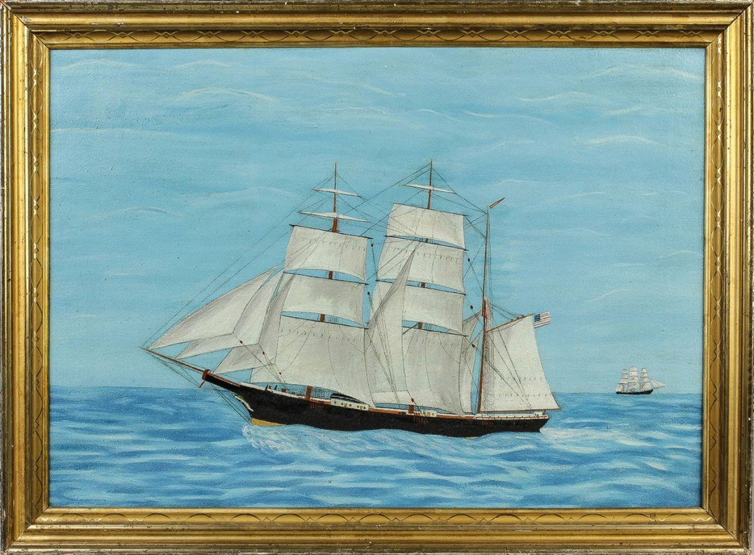 Late 19th cent. American Clipper Ship (1 of 2)