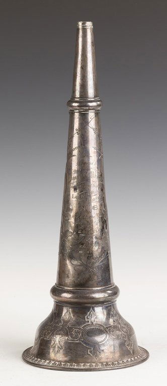Fireman's Silver Plated Speaking Horn, Buffalo, NY (1 of 3)