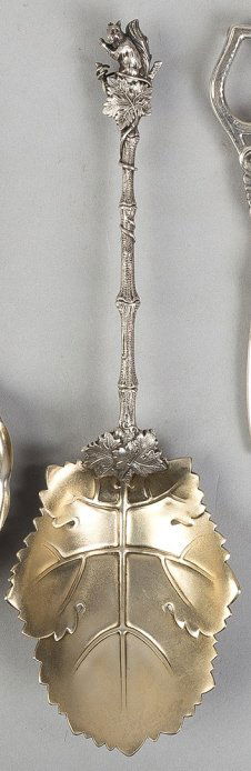 Gorham Sterling Silver Nut Spoon with a Cast & applied (1 of 3)