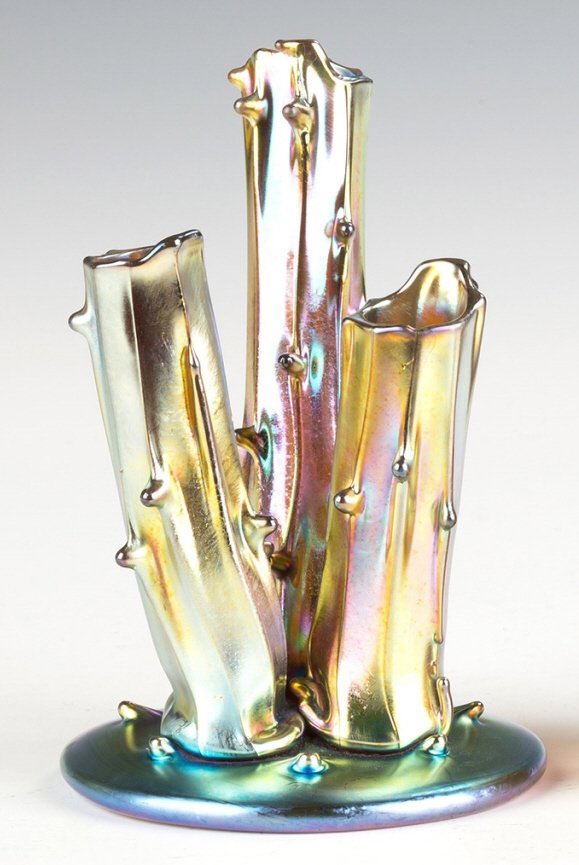 Steuben Gold Aurene Stump Vase (1 of 2)