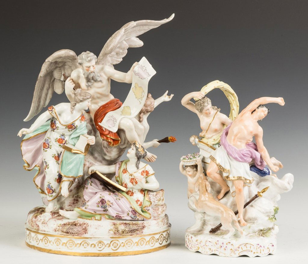 Two German Porcelain Figural Groups (1 of 3)