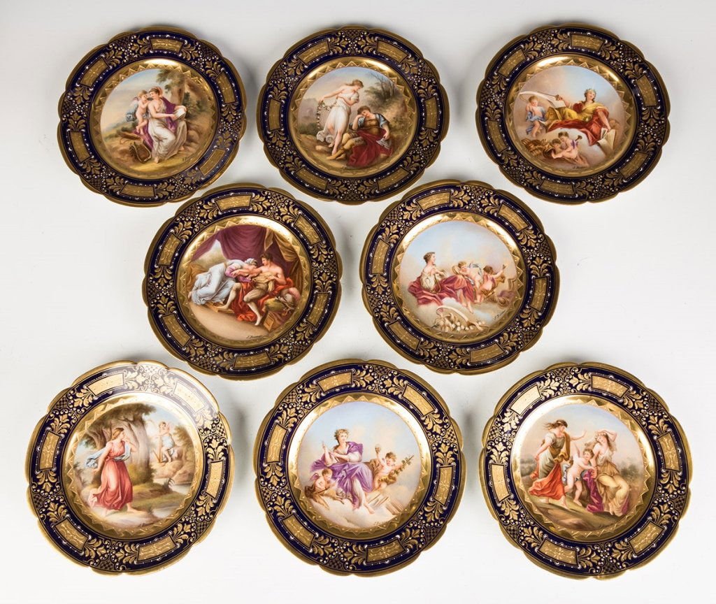 Vienna Porcelain Compotes and Plates (1 of 7)